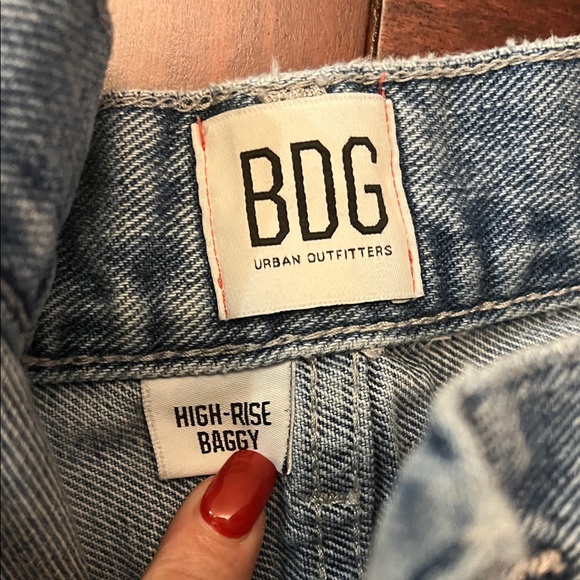 BDG high-rise baggy Blue Denim Jeans size 32 - Picture 2 of 3